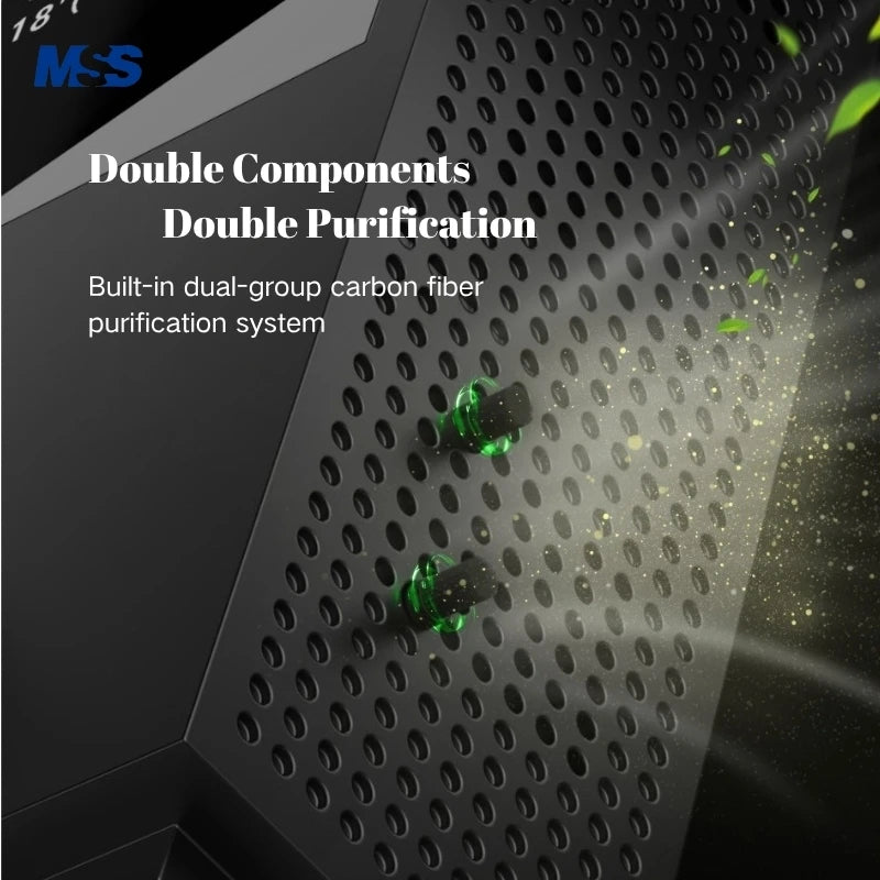 KIQUNE Negative Ion Air Purifier – Solar & USB Rechargeable, Activated Carbon Odor Remover