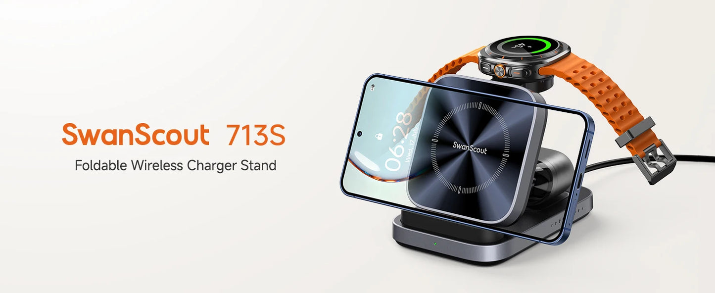 3-in-1 Wireless Charging Station 15W for Samsung Galaxy, Watch & Buds