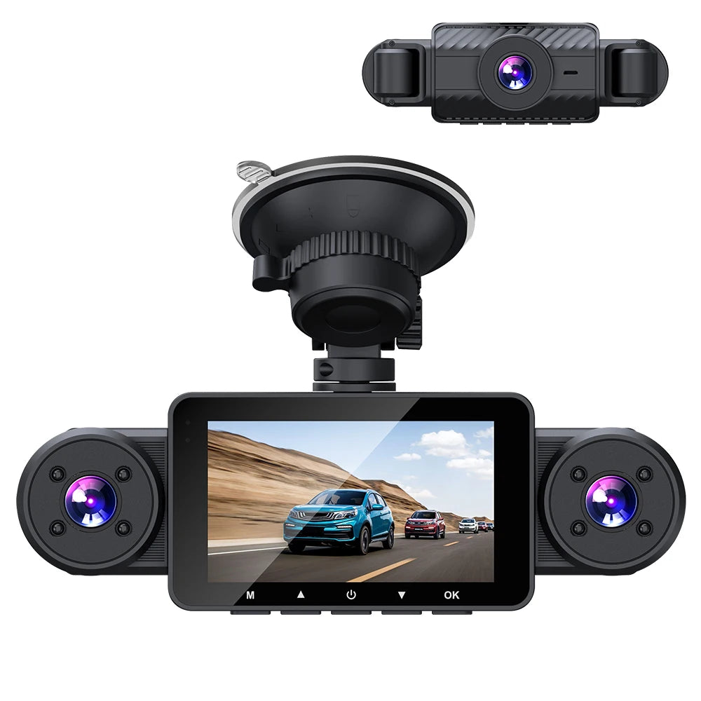 srnubi 4K Dual Dash Cam – Front & Rear Car DVR with Touch Screen, Night Vision & Parking Monitor