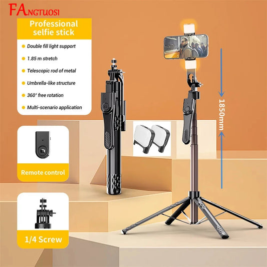 1.85m Bluetooth Selfie Stick with Tripod & Wireless Remote