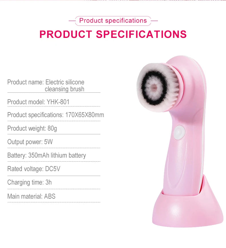 All-in-One Facial Cleansing Brush – Waterproof Exfoliating Face Cleaner