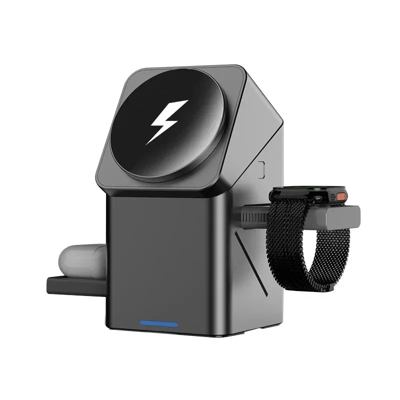 3-in-1 Automatic Magnetic Wireless Charging Stand – iPhone, Watch & AirPods