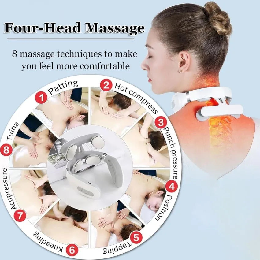 GYLOV EMS Neck & Shoulder Massager – Heat Therapy & Deep Muscle Pain Relief