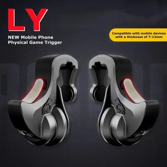 4-Finger Mobile Game Triggers (2PCS) – PUBG L1R1 Physical Buttons for iOS & Android