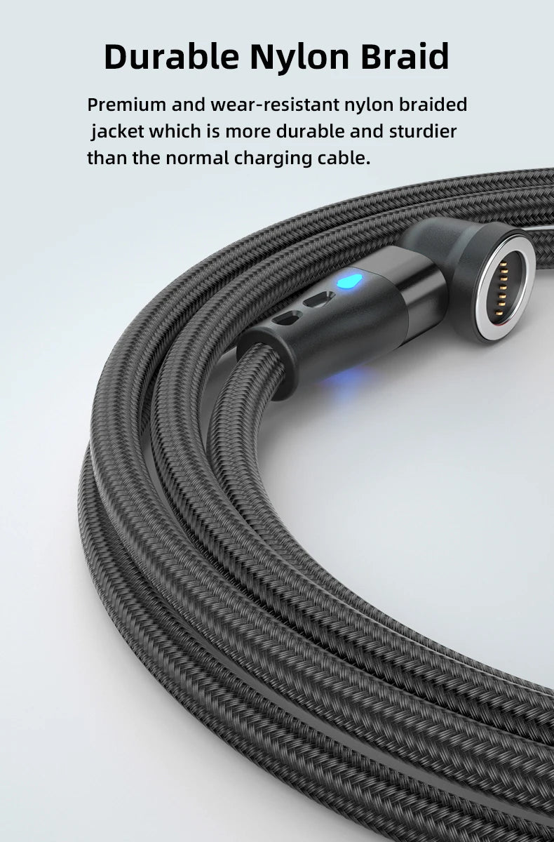 540° Magnetic USB-C Cable 5A – Rotating Fast Charge Cable (Charging Only)