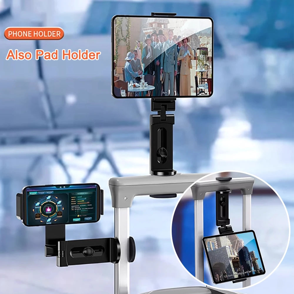 Portable Airplane Tablet Holder Stand – 360° Rotating Travel Desk Mount for 7–12” Tablets