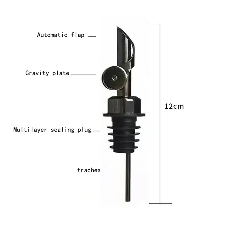 304 Stainless Steel Olive Oil Pourer Stopper – Auto Open Wine Vinegar Bottle Spout