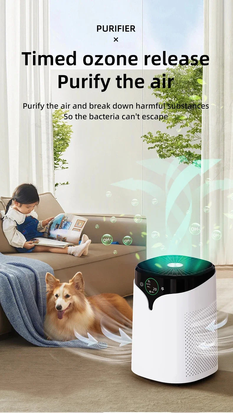 Mini Air Purifier for Bedroom & Office – K10 Ionizer, Formaldehyde Removal, Low Noise