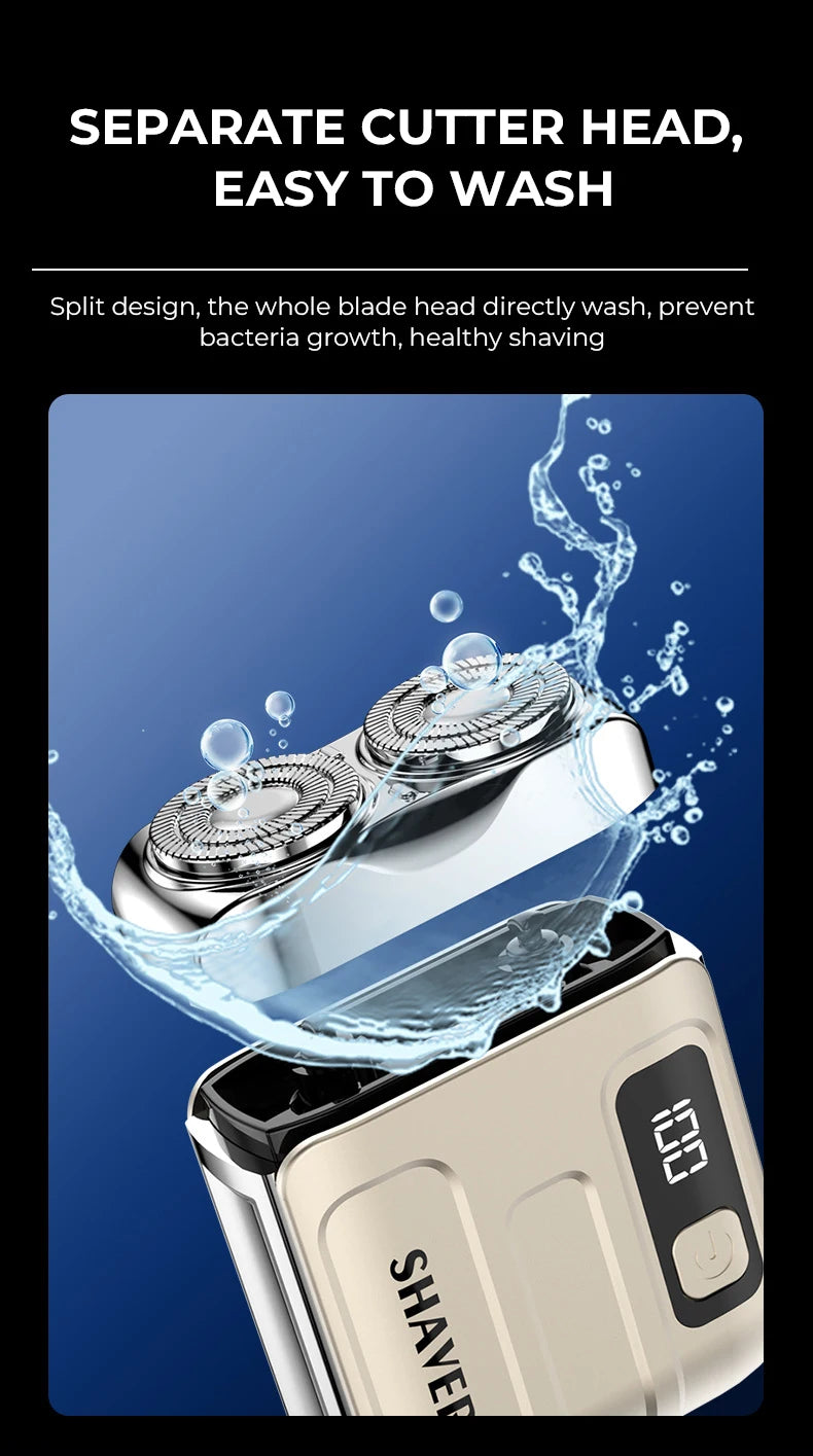 DUTRIEUX R18 Men’s Electric Smart Shaver – Waterproof, Global Voltage, Cordless