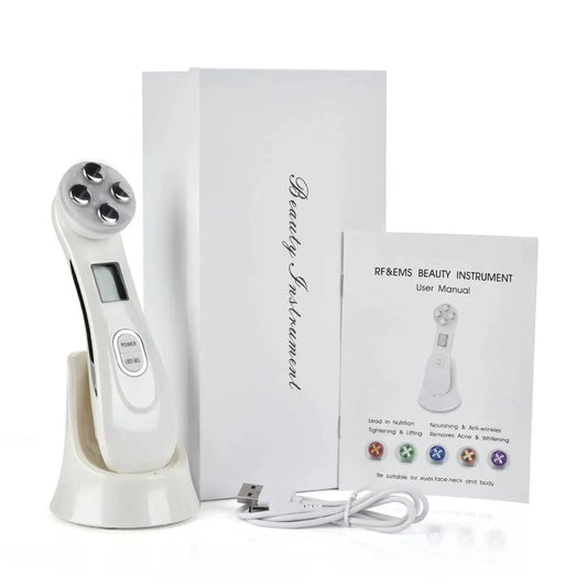 meisiyu LED EMS Facial Massager – Rechargeable Skin Tightening & Rejuvenation Beauty Device