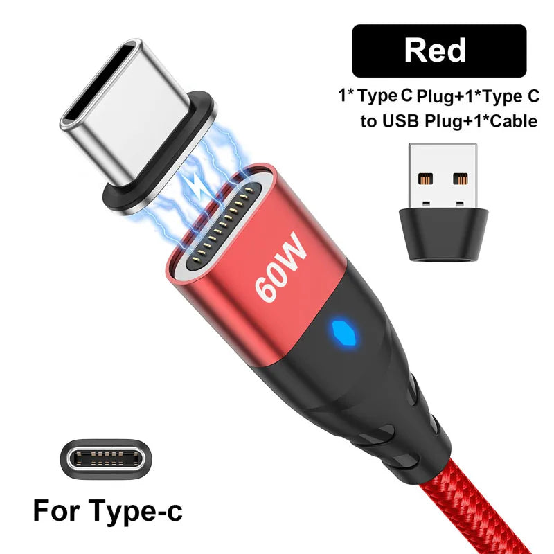 Nylon Braided 6-in-1 Charging Cable – QC3.0 Fast Charge & Data Sync (3A)