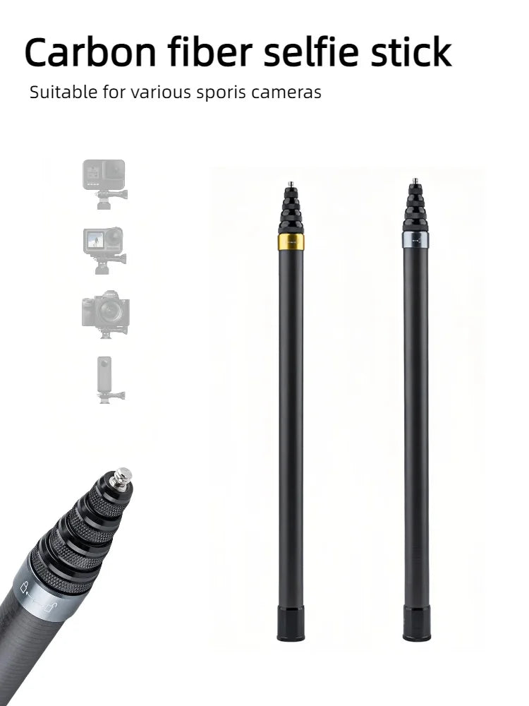Lightweight Carbon Fiber Extension Rod for Cameras, GoPro & Smartphones