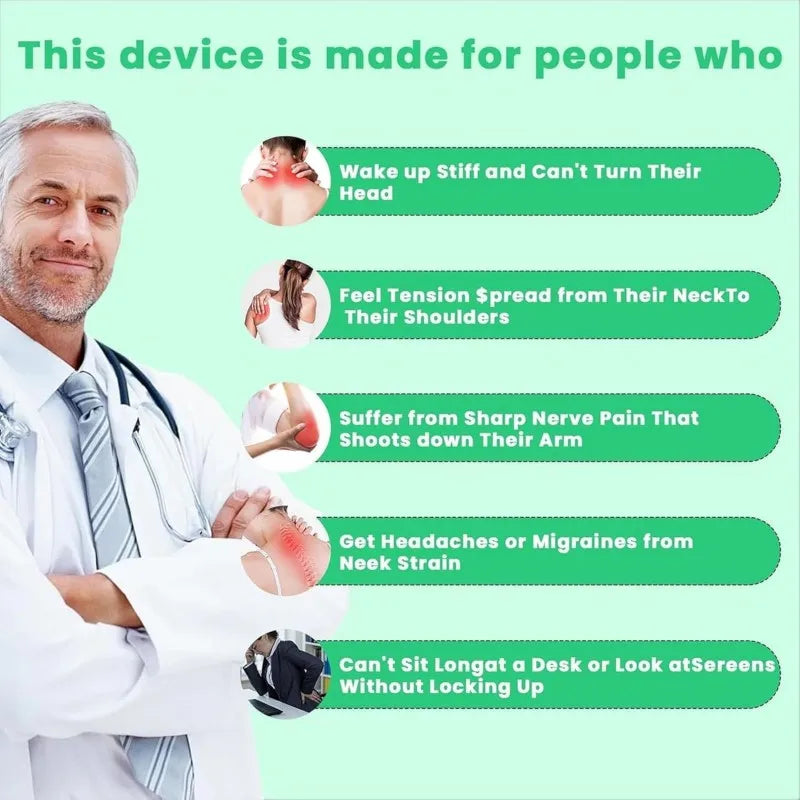 GYLOV EMS Neck & Shoulder Massager – Heat Therapy & Deep Muscle Pain Relief