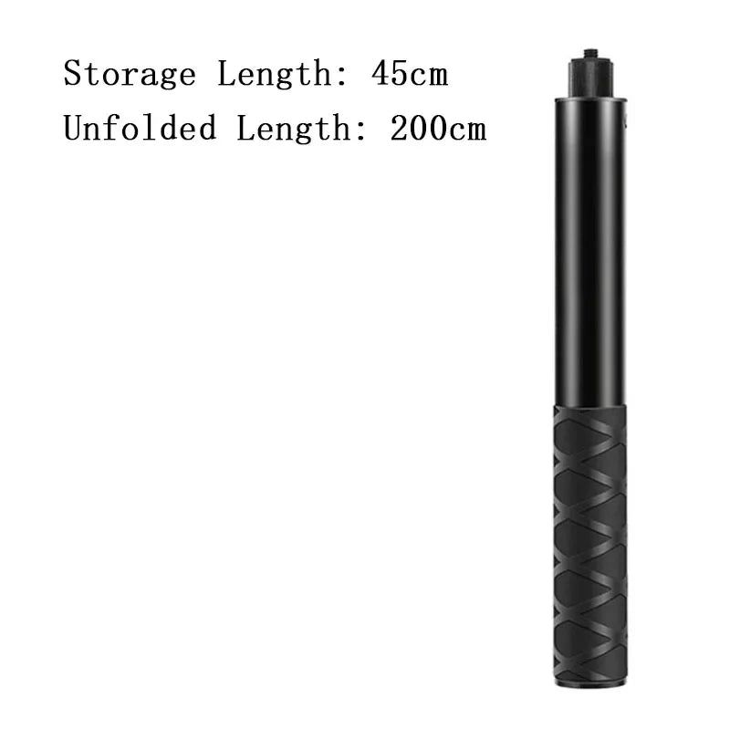 Adjustable Aluminum Selfie Stick for Insta360, GoPro & DJI Action