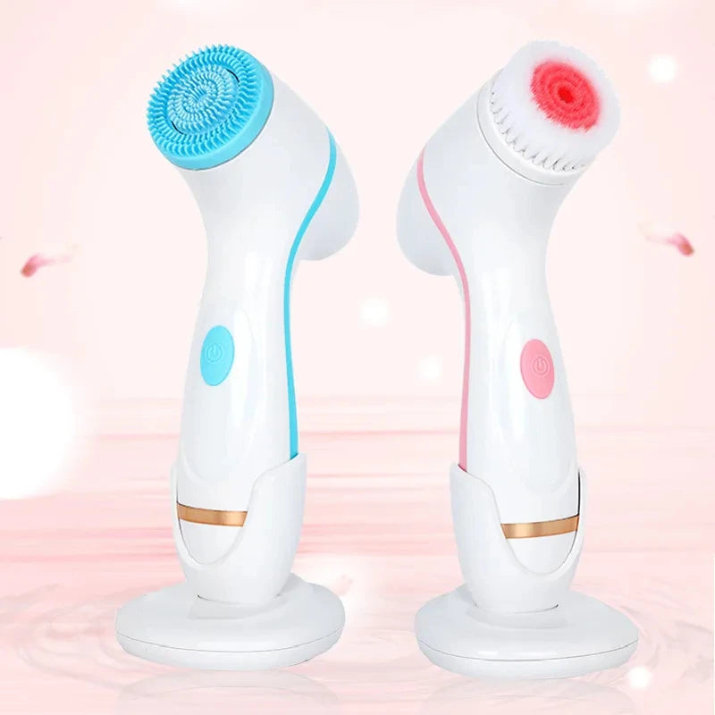 Electric Facial Cleanser – IPX7 Waterproof Multi-Brush Skin Cleaning Device