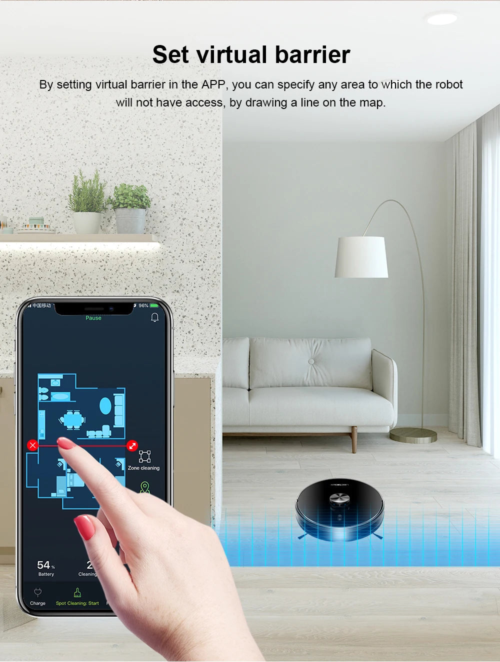 Liectroux X6 Smart Robot Vacuum Cleaner – Laser LiDAR, Y-Shape Mopping, 6500Pa Suction