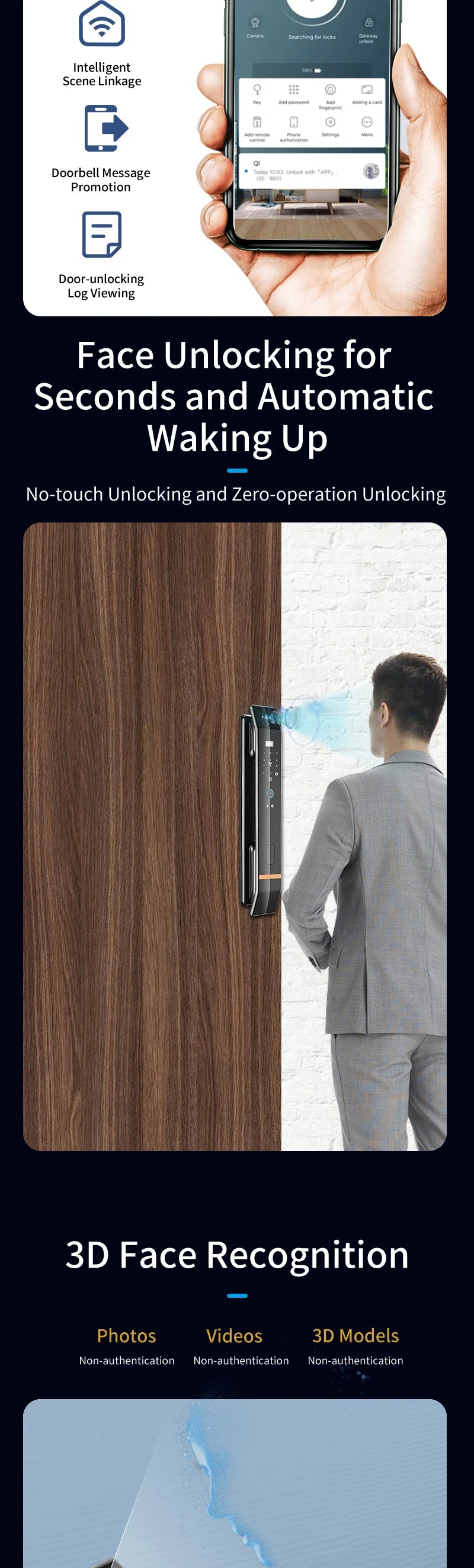 XSDTS D14-XF WiFi Smart Door Lock with Fingerprint & Built-In Doorbell – Tuya App Control