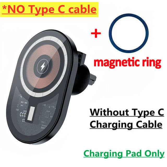 VIKEFON 30W Magnetic Car Phone Holder Charger – iPhone Fast Wireless Charging