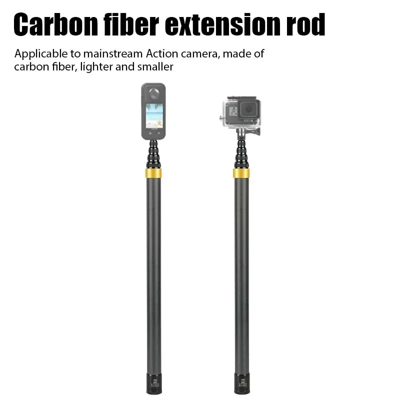 3m Carbon Fiber Invisible Selfie Stick for Insta360 & Action Cameras
