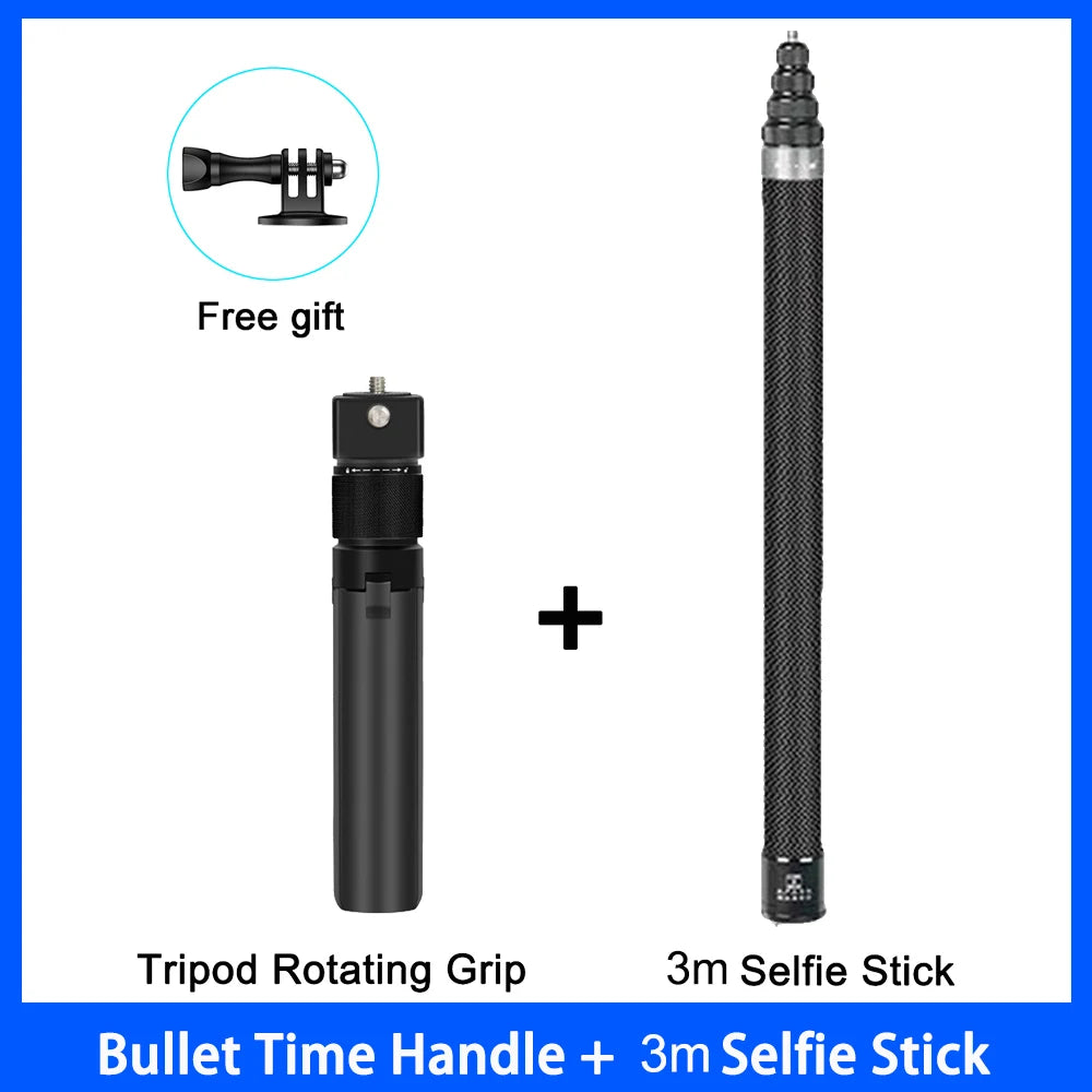 Professional Invisible Selfie Stick Tripod for Insta360 X5/X4/X3 & Action Cameras