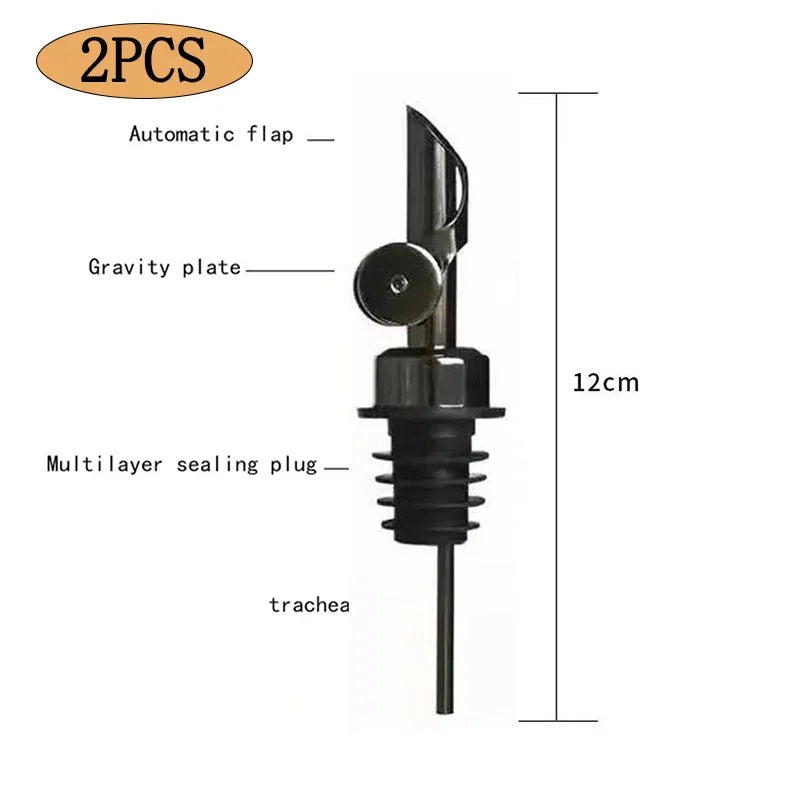 304 Stainless Steel Olive Oil Pourer Stopper – Auto Open Wine Vinegar Bottle Spout