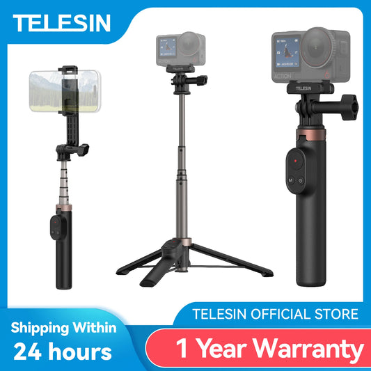 Long-Range 80m Remote Selfie Stick Tripod for Action Cameras & Phones