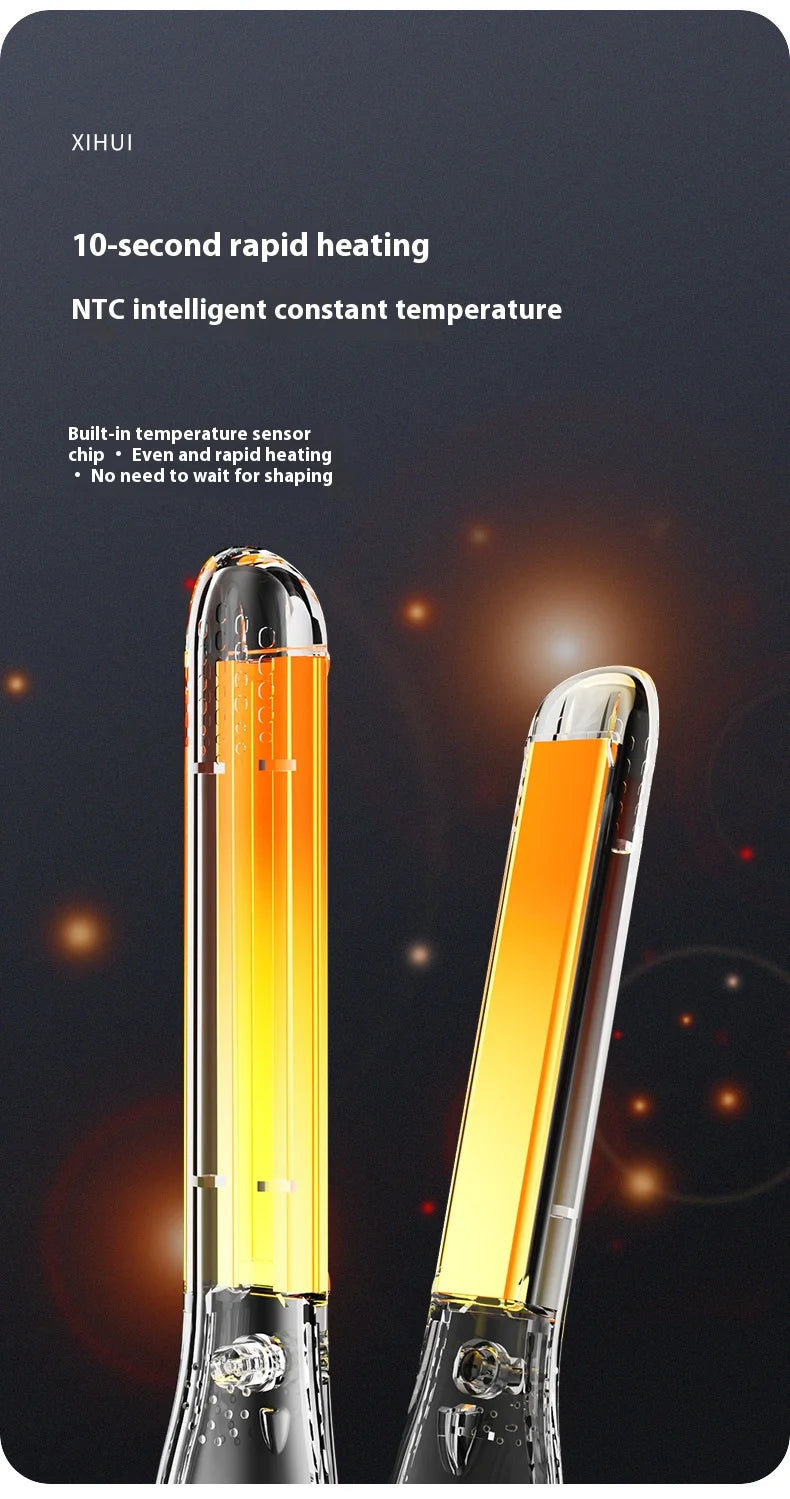 Portable Mini Hair Straightener & Curler – Lightweight Flat Iron with Auto Shut-Off