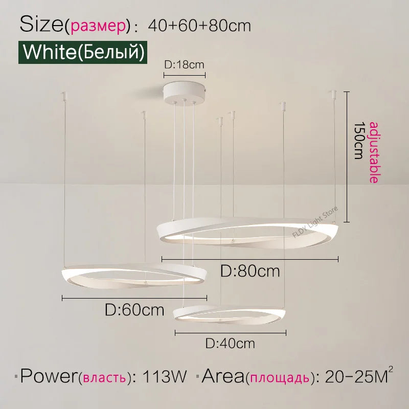 FLDY Modern LED Hanging Light | Round Pendant, Warm / Neutral / Cool White
