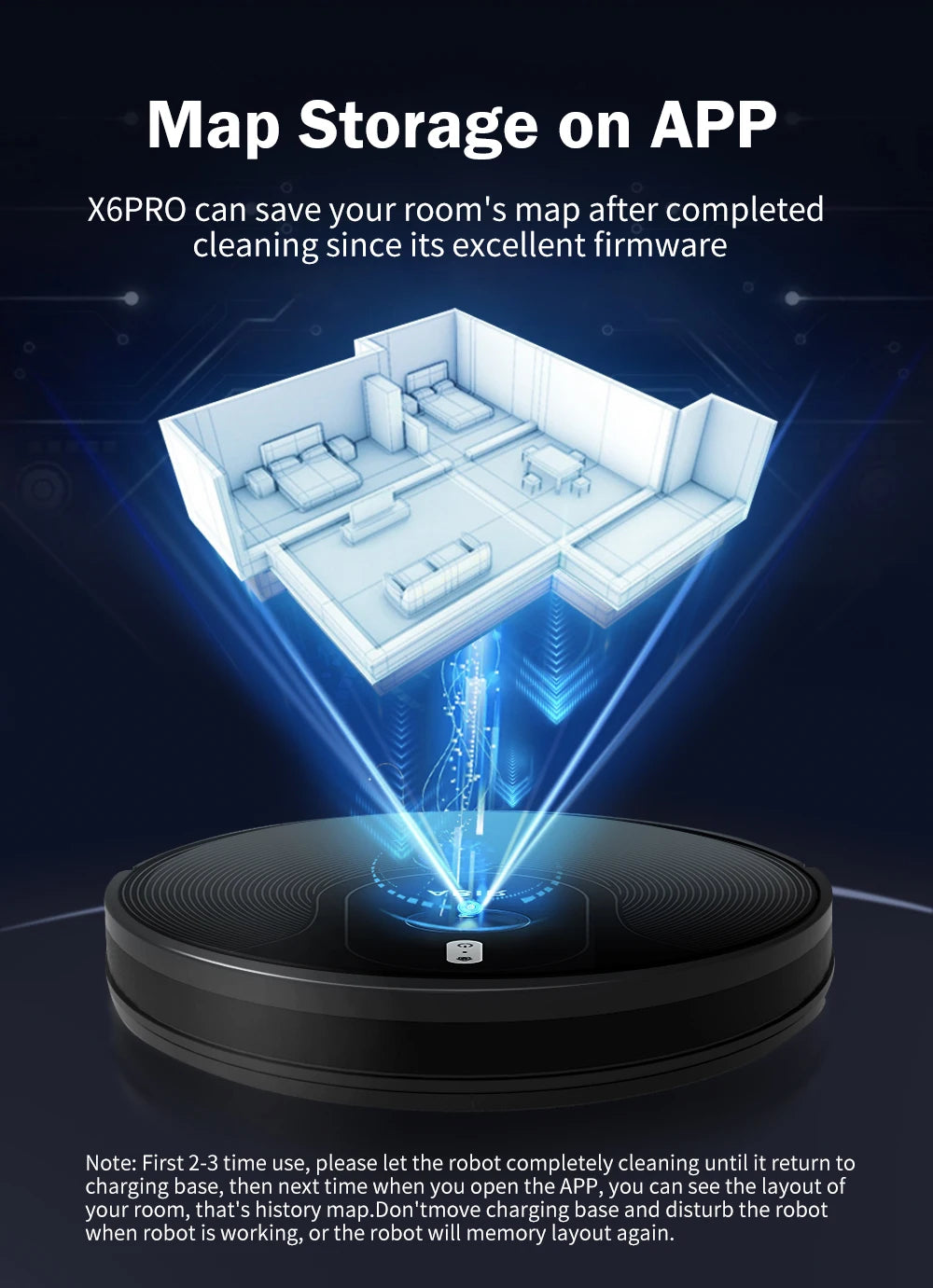 ABIR X6 Pro Robot Vacuum & Mop Combo – 6000Pa Power, Visual Mapping, Voice Control