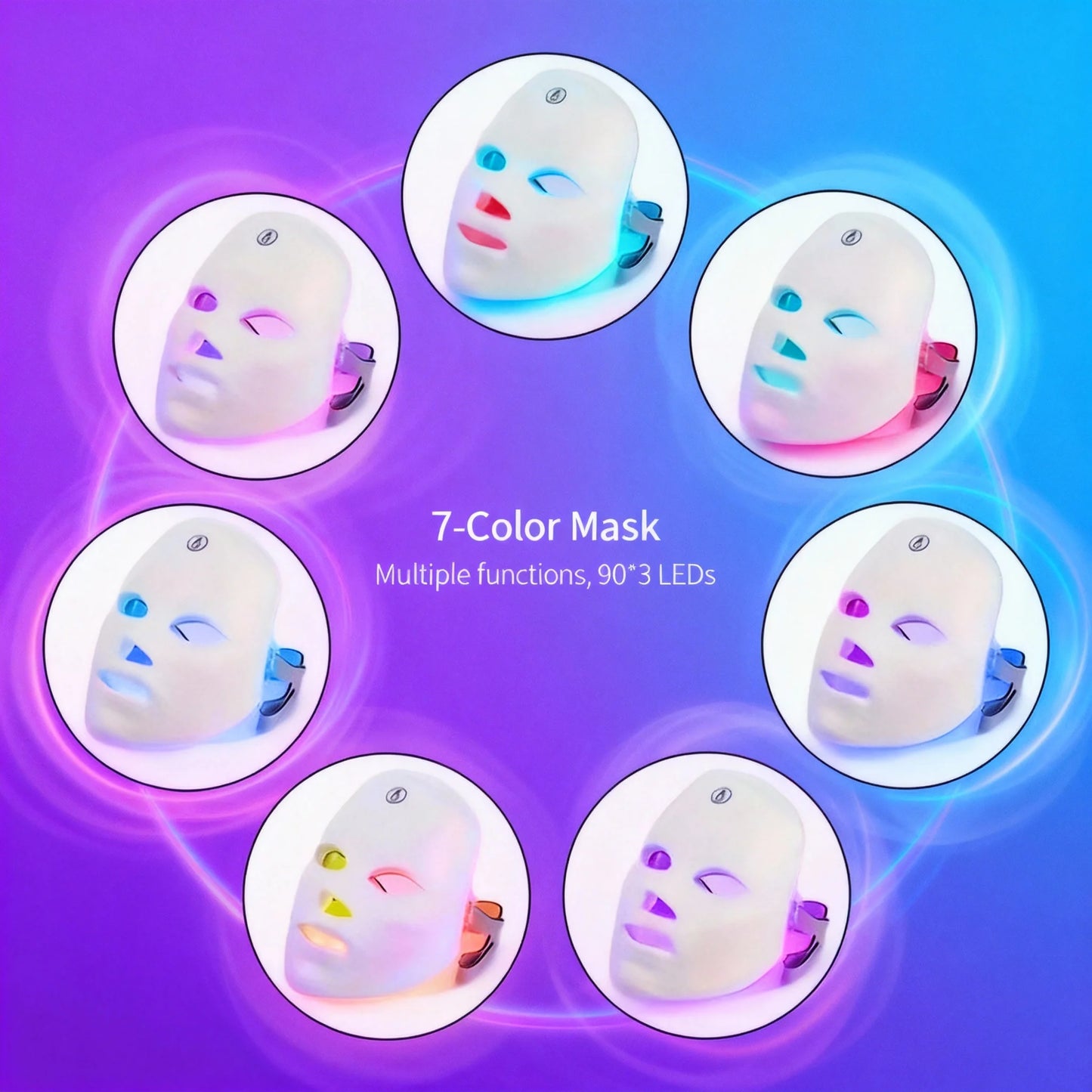 7-Color LED Light Therapy Face Mask – Lifting, Whitening & Anti-Wrinkle Care