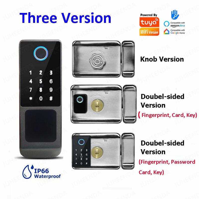 G23 Waterproof Smart Gate Lock – Fingerprint, Password, Card & Remote Unlock