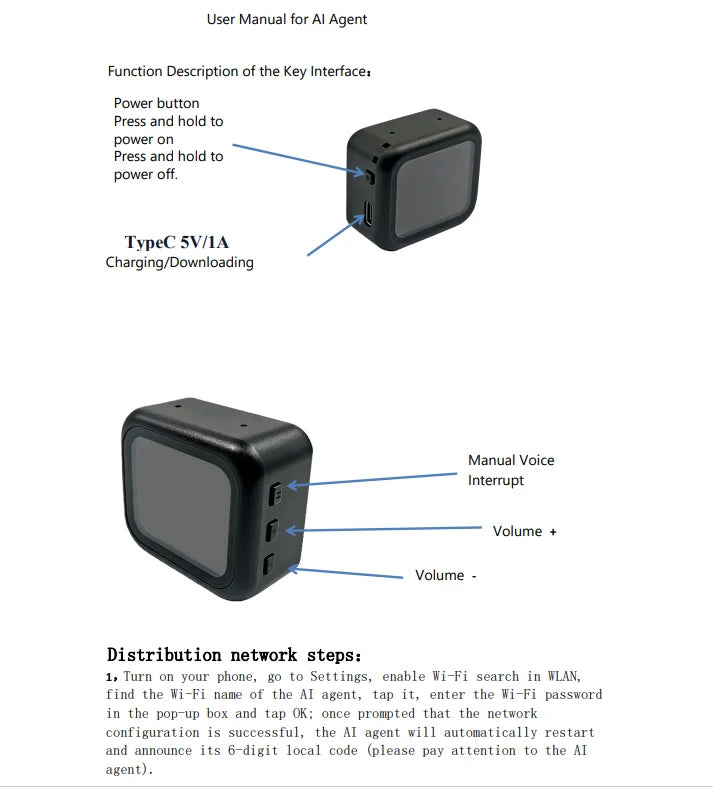 ZN-AI Xiaozhi Smart AI Voice Robot – WiFi Intelligent Interaction Desktop Assistant (Multi-Language)