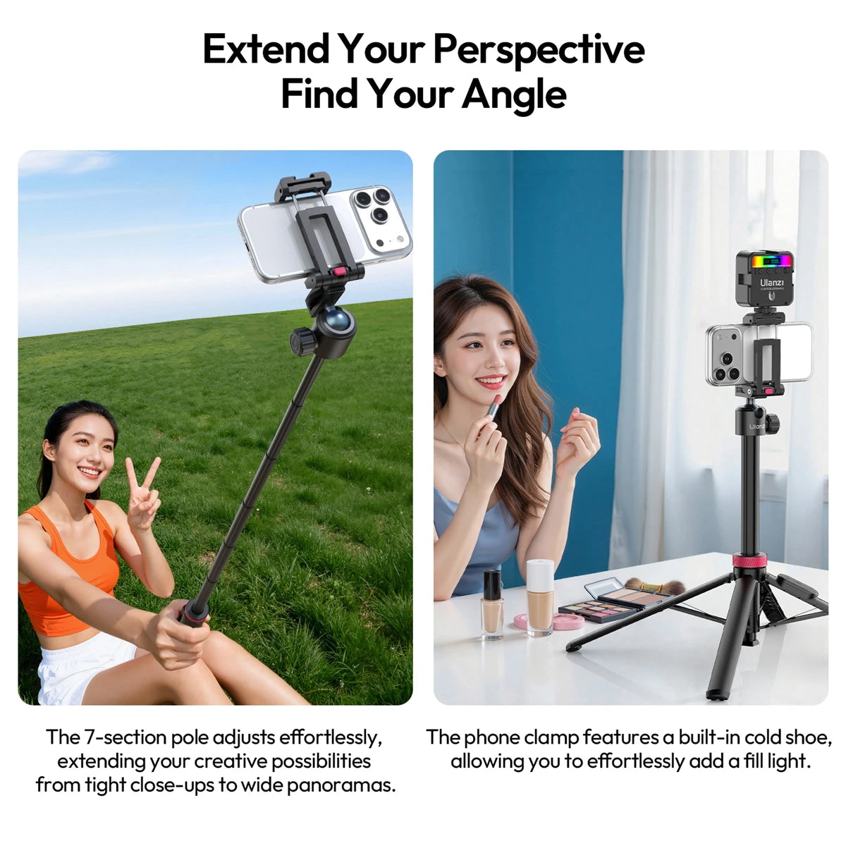 MT-44 B Auto-Deploy Tripod Pole – 1.5m with Bluetooth Remote