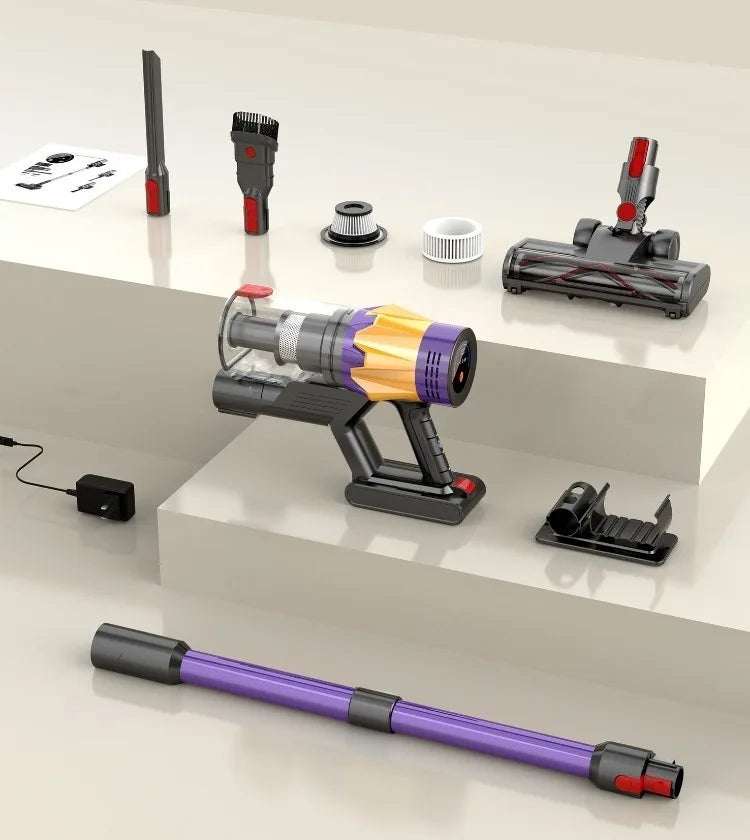 MPQU 550W Cordless Stick Vacuum Cleaner – 40-Min Runtime, HEPA Filter, Turbo Brush
