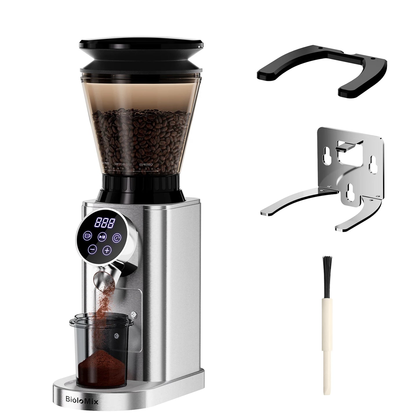Biolomix Electric Burr Coffee Grinder – 48-Step Precision Espresso Grinder