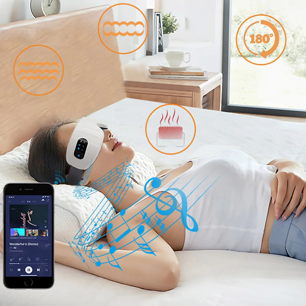 Electric Eye Massager – 4-Level Heat, Music & Sleep Relaxation