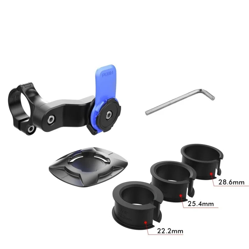 Universal Bike & Motorcycle Phone Mount – 360° Rotation, Shock Absorber