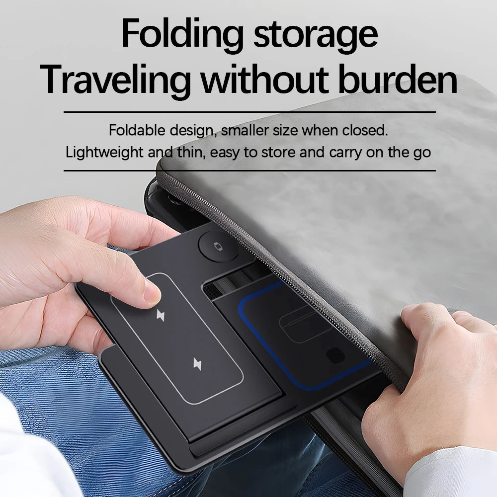 3-in-1 Foldable Fast Wireless Charger for iPhone, Watch & AirPods