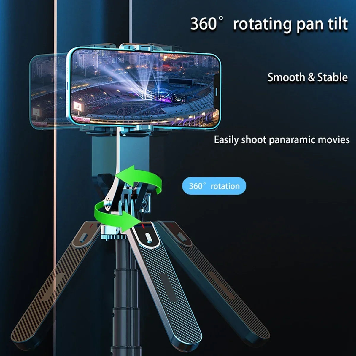 Professional Aluminum Tripod Stand for Video Cameras & Filmmaking