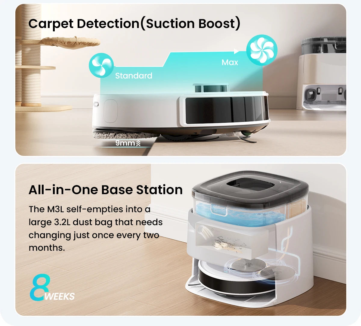 Lefant M3 4-in-1 Robot Vacuum & Mop – LiDAR Navigation, 220min Runtime, Alexa Compatibl