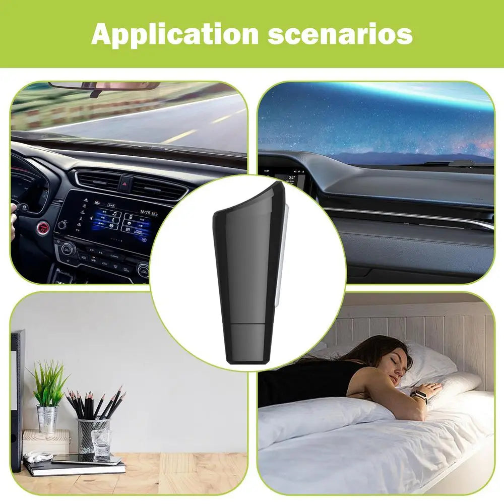 Silent Car Ionizer Air Purifier – Portable Negative Ion Deodorizer for Vehicles & Small Spaces (USB Plug-In)