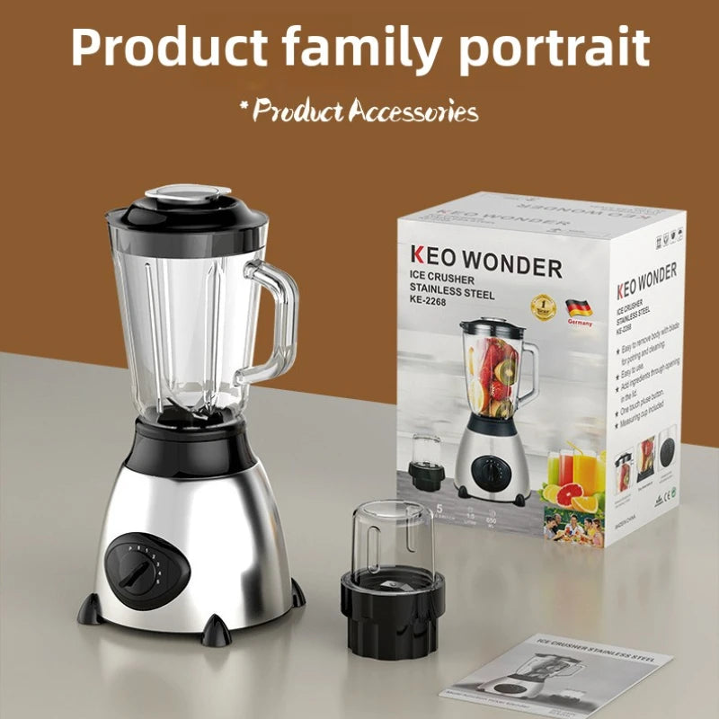 1.5L Electric Blender Juicer 850W – Multi-Function Food Processor & Smoothie Maker
