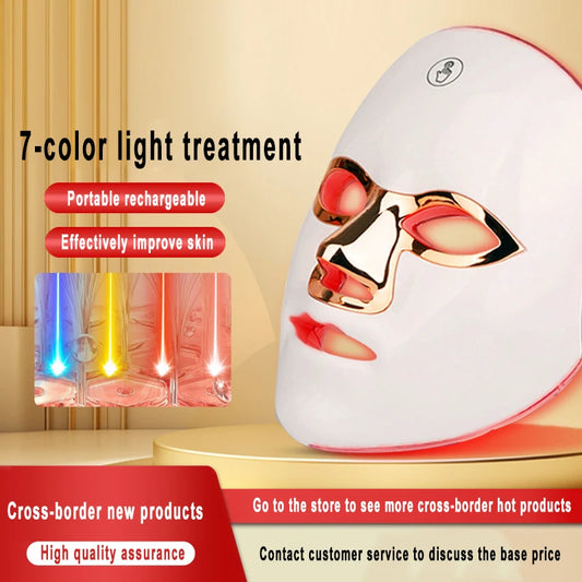 SOSCHI Home Use LED Beauty Mask – 7-Color Skin Rejuvenation & Brightening