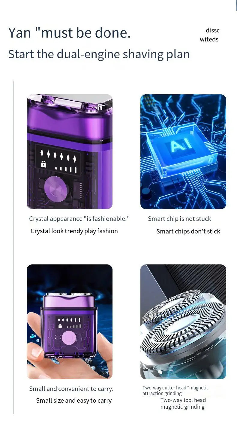 DUTRIEUX AMT1000 Rotary Electric Shaver – Waterproof Rechargeable Men’s Shaver