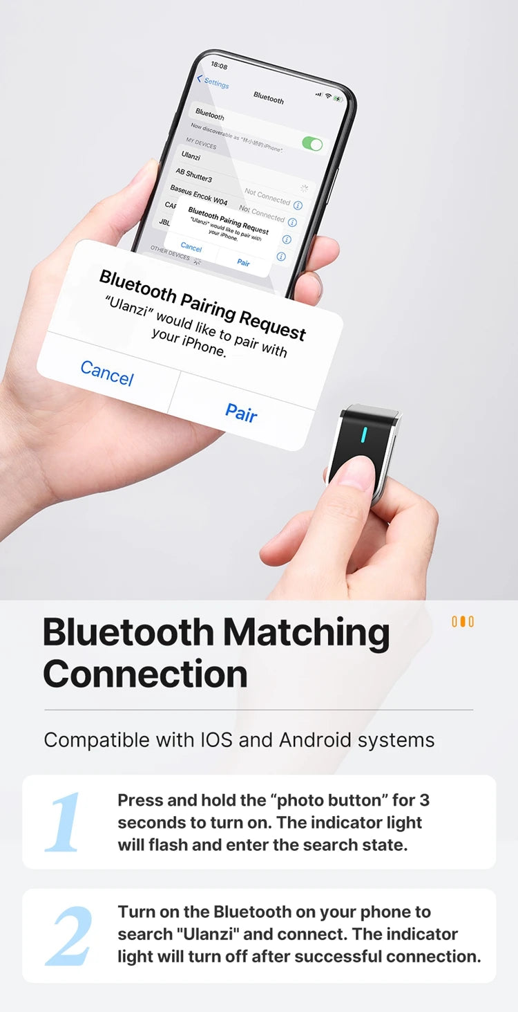 Ulanzi 1.8M Smartphone Selfie Stick Tripod – Bluetooth Remote & 360° Head