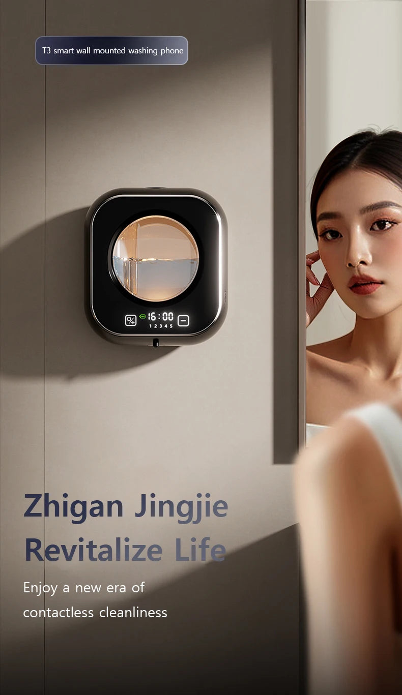 Sarmocare Touchless Automatic Foam Soap Dispenser | Wall-Mounted | Digital Display | USB Rechargeable