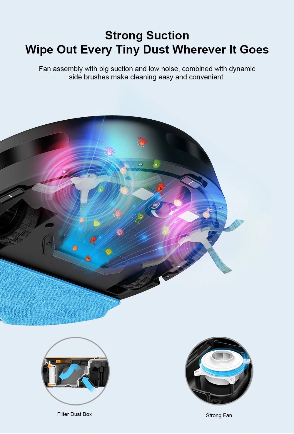 Liectroux N7S-U Smart Robot Vacuum Cleaner – Wet & Dry Mop, HEPA Filter, Alexa Ready