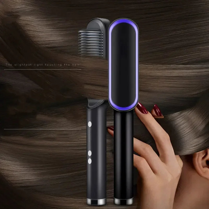 Thermostatic Hair Straightener Comb – 3-Minute Fast Styling Ionic Hot Brush