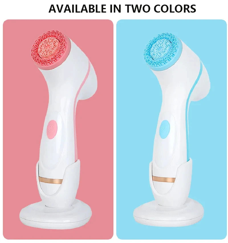 Electric Facial Cleanser – IPX7 Waterproof Multi-Brush Skin Cleaning Device