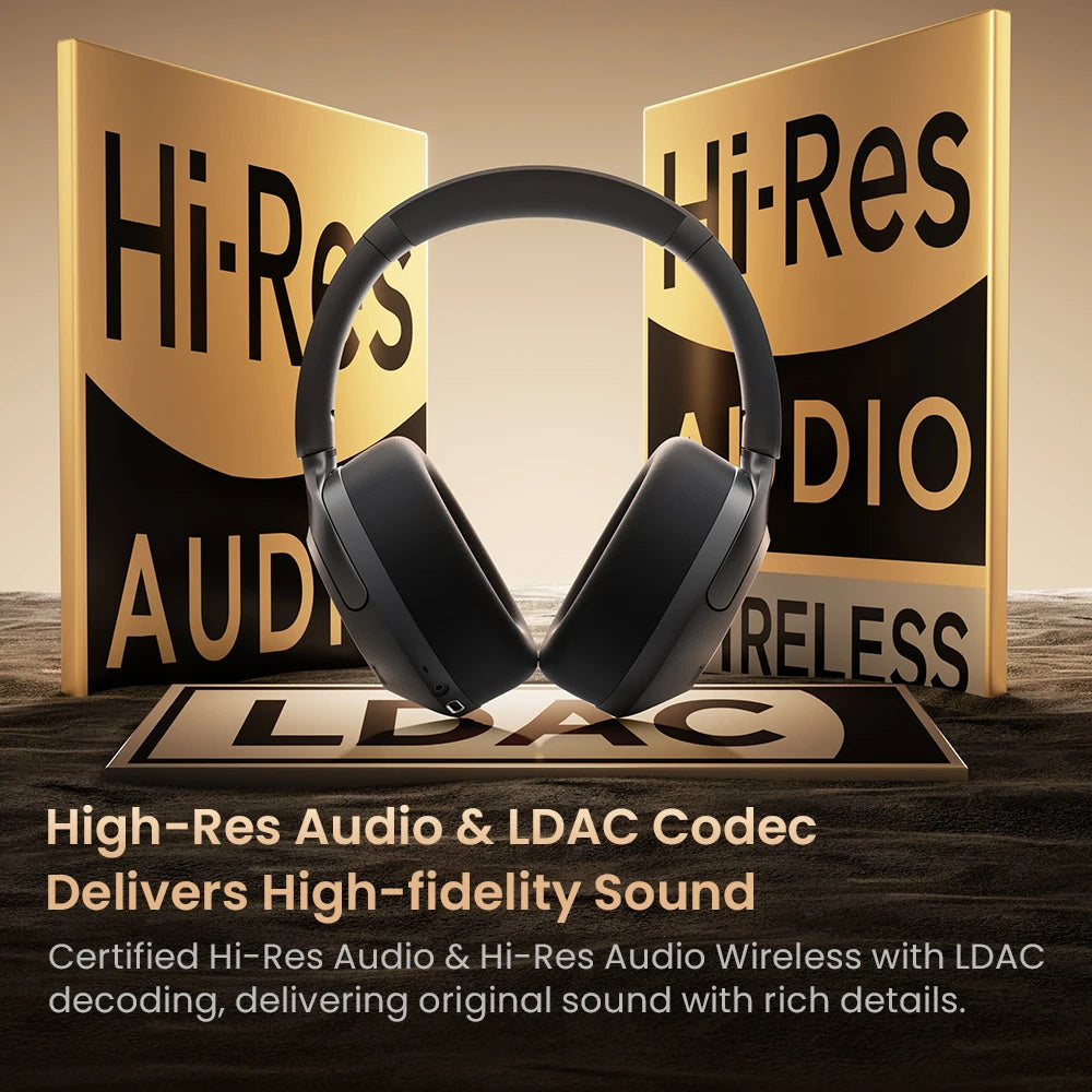 S40 ANC Wireless Headphones – 50dB Noise Cancelling, LDAC, 90H Battery